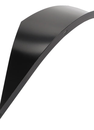 A black, curved metal fender for a vehicle, known as the AGCO | DEFLECTOR - D49060037 by AGCO, shown against a white background. No current product description information available.