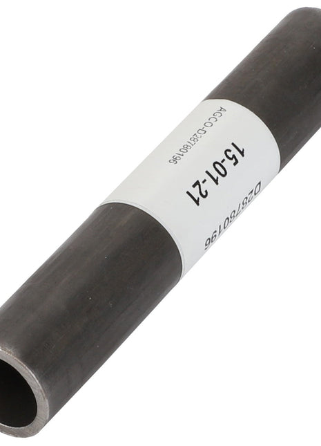 A cylindrical metal pipe from AGCO with a white label displaying the code "150-01-21" and other identification markings. The product name is AGCO | PIPE - D28780196, but no current product description information is available.