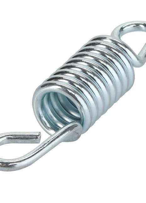 No current product description information is available, but this close-up image showcases the AGCO Spring - Acw0435550, a metal tension spring with loops at both ends.