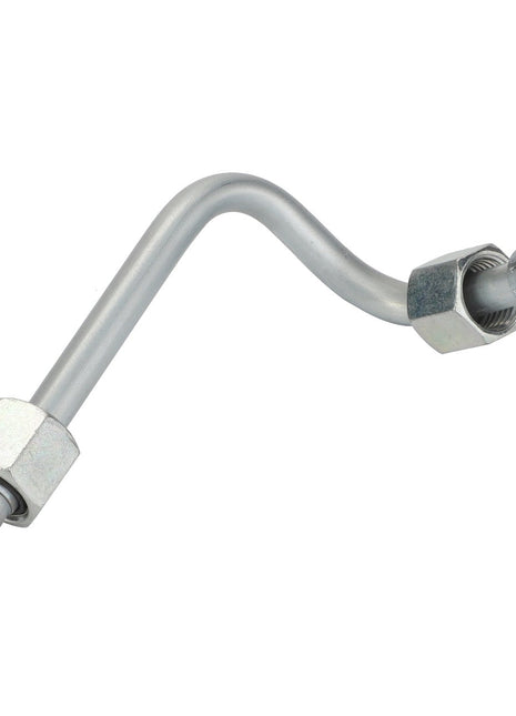 The AGCO Pipe - Acw3887570 is a metal pipe featuring a bent shape and threaded connectors on both ends. Unfortunately, no further product description information is available at this time.