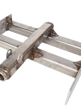 A robust metal framework structure, AGCO | MOUNTING - AG059321 by AGCO, featuring a horizontal cylindrical component and secure mounting brackets on both ends.