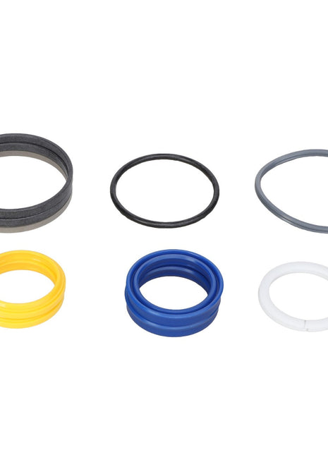The AGCO Joint/Gasket Kit (3907165M91) features a collection of seven differently colored rubber and plastic O-rings, arranged in two rows against a white background.