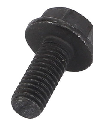 A close-up image of the AGCO Hexagon Flange Bolt - Acw0775700, featuring a precisely threaded shaft and a flat, circular washer head.