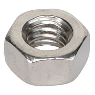 The AGCO | HEX NUT - AG522243 is a silver hexagonal nut with a threaded interior. No current product description information is available.