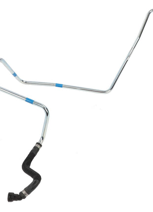 AGCO's Pipe - Acw188358A is a metallic car part with various bends and connectors. It features both metal and rubber sections, and one end includes a plastic connector. No current product description information is available.