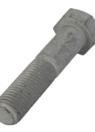 A close-up image of the AGCO Hexagonal Bolt - Acw0775370, featuring a threaded end and a hexagonal head, lying on a white background. No current product description needed as the visual details are clear and comprehensive.