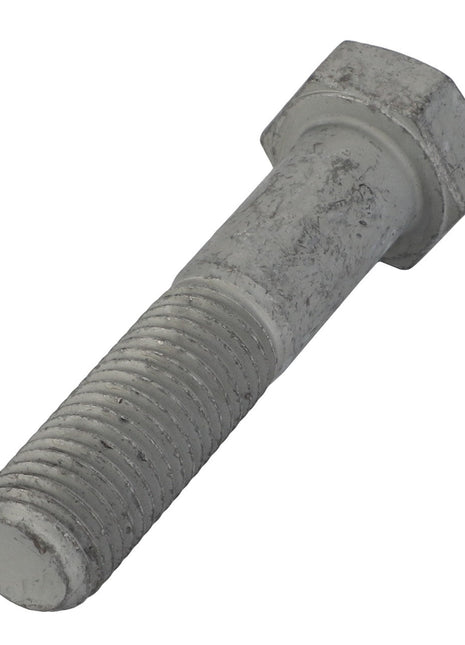 A close-up image of the AGCO Hexagonal Bolt - Acw0775370, featuring a threaded end and a hexagonal head, lying on a white background. No current product description needed as the visual details are clear and comprehensive.