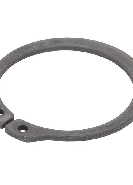 The AGCO CIRCLIP - D46100351, a metal retaining ring featuring two small holes near the opening, is displayed against a white background. No current product description information is available for this item.