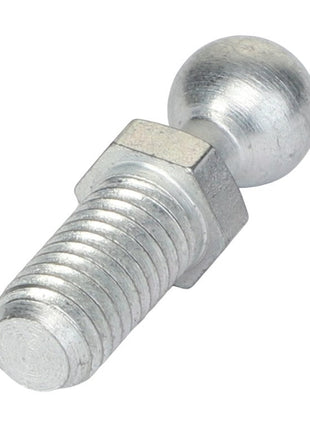 The AGCO | TOGGLE - 0.009.8760.0 metal ball stud features a threaded body and a hexagonal base. For any inquiries, please contact our support team.