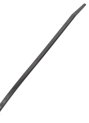 The AGCO | CABLE TIE - D45007800, a black plastic cable tie with a self-locking mechanism, is displayed against a white background. No current product description information available.