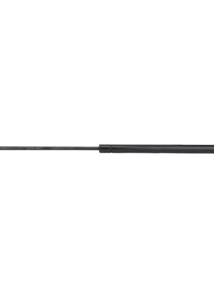 The AGCO Gas Strut - D45061800, a durable black gas spring featuring metal connectors on both ends, is commonly used to provide support and controlled movement in various mechanical applications.