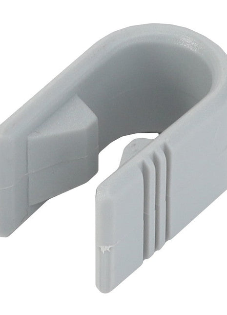 Introducing the AGCO | CLIP - 0.009.0140.0, a gray U-shaped plastic clip featuring a ribbed exterior and a smooth interior. For any queries, please contact our support team before placing your order.
