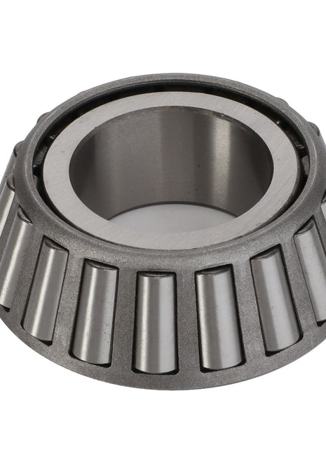 The AGCO BEARING CONE - AG707120, a tapered roller bearing with a conical shape, includes an outer ring and cylindrical rollers designed to manage combined radial and thrust loads.