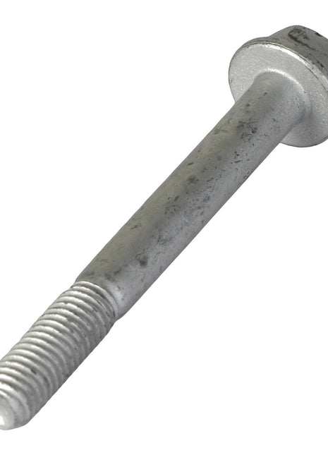 A close-up of an AGCO Hexagon Flange Bolt – Acw1058330, featuring a metallic finish with a threaded end and a hexagonal head. The bolt shows signs of slight usage with some visible wear. No current product description information is available for this item.