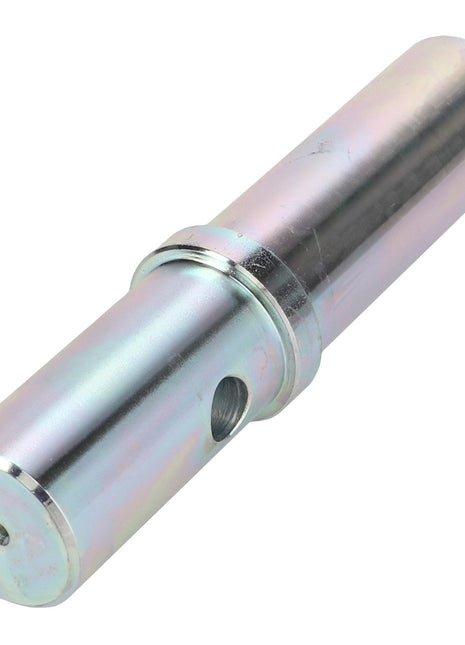 A beater shaft named AGCO | Beater Shaft - Acx2781810 from the brand AGCO, featuring a metallic cylindrical pin with a small hole in the middle section and a tapered cylindrical extension at the top.