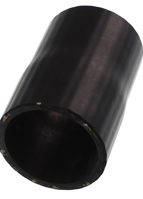 Introducing the AGCO | Connector - Acw0425090, a cylindrical black pipe segment with an open end, featuring a smooth, slightly glossy surface and minor visible imperfections.