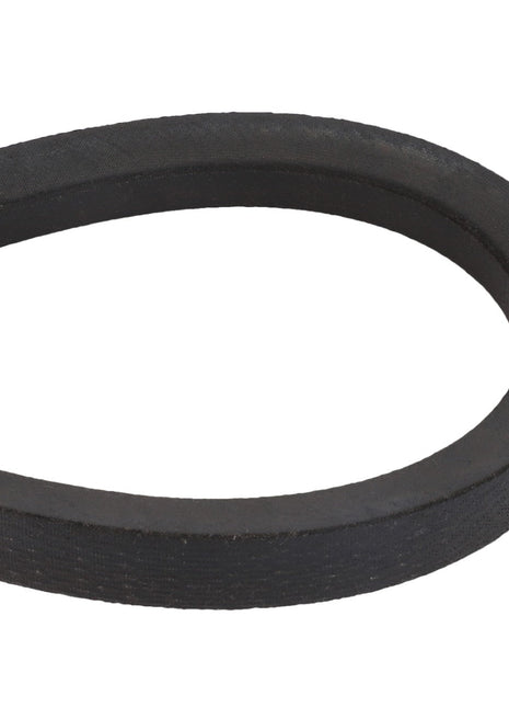 Close-up of the AGCO | BELT - D41989800, a black rubber belt in a looped position against a white background. No current product description information available.