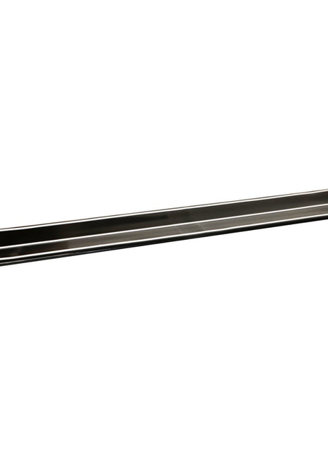 A long, rectangular piece of black metal with slightly curved edges, likely the AGCO Draper Band, Power Flow Header - Acw1682080, a component commonly used in AGCO Parts machinery.