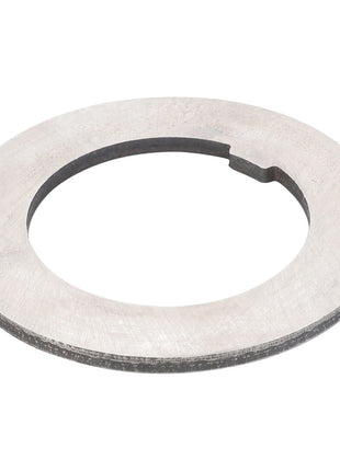 AGCO's Thrust Washer - F184108080130 is a circular metal washer with an 89.92mm diameter that features a small notch on its inner edge.