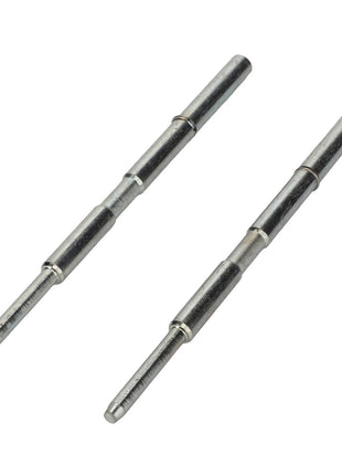 Two AGCO Pivot Set - Acw1434370 steel step drills with varying diameters are arranged parallel to each other on a white background. No current product description information available.