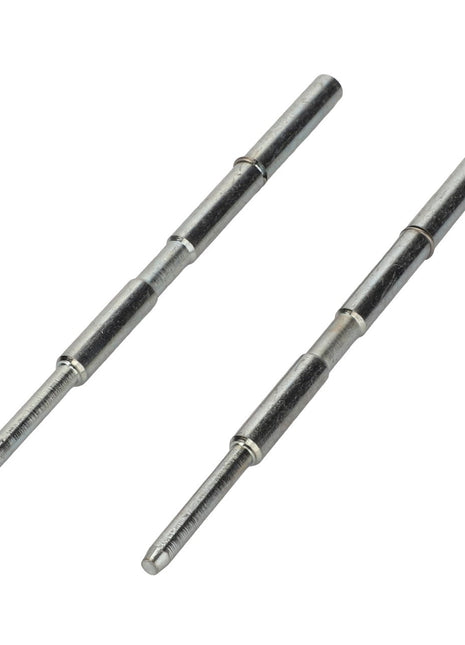 Two AGCO Pivot Set - Acw1434370 steel step drills with varying diameters are arranged parallel to each other on a white background. No current product description information available.