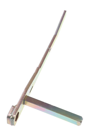 The AGCO | Lever - Acw3719990 is a metallic-finished, L-shaped bracket with a vertically extending flat bar and a perpendicular bar attached at the bottom. No additional product description information is available.