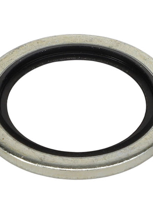 A metallic washer, identified as AGCO | WASHER - AL5013854, featuring a black inner ring, viewed from above against a white background. Currently, no additional product description information is available.