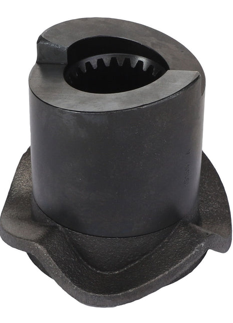 The AGCO Shifting Claw - Fel151557, a cylindrical metal component featuring a gear-like interior and a flared base, currently has no detailed product description available.