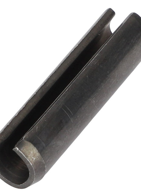 A close-up of the AGCO | PIN - AL5016996 from AGCO, showing its cylindrical shape and the longitudinal slit along its length.