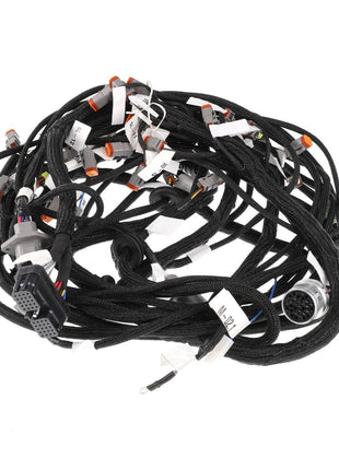 A coiled AGCO automotive wiring harness (model Acw3610100) featuring various connectors labeled with tags; detailed product description information is currently unavailable.