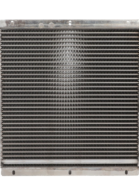 Product Description: The AGCO | Oil Cooler - Acw1697820 by AGCO is a metal radiator with horizontal fins and a rectangular frame, typically used in cooling systems.