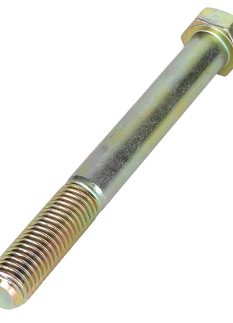 A close-up view of the AGCO Hexagonal Head Bolt - AG522863, showcasing its metallic hex head and threaded end; no current product description information is available.