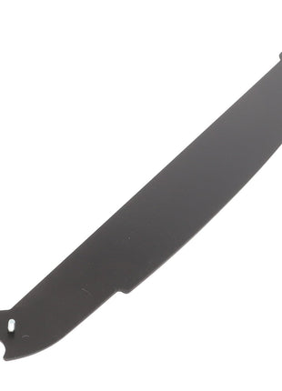 The AGCO Bracket - Acp0340090 is a black, elongated metal bracket with two pegs at each end, designed for fitting or mounting purposes. Currently, there is no detailed product description available.