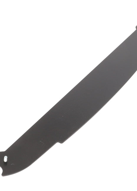 The AGCO Bracket - Acp0340090 is a black, elongated metal bracket with two pegs at each end, designed for fitting or mounting purposes. Currently, there is no detailed product description available.