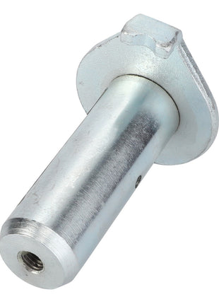 A metallic cylindrical pin with a round base and an attached protrusion, likely a fastening component, is shown. This product is the AGCO Front Loader Pin, featuring a 30 mm diameter and an 84 mm length - model number Acp0304080.