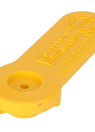 An AGCO brand Handle - Ag000996, designed as a yellow Banjo Kazooie cartridge slot dust cover for the Nintendo 64 console, featuring genuine controls to ensure top-notch protection.