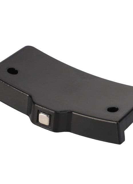 The AGCO Housing - Acw3522130 is a black, rectangular plastic object featuring two holes and a small metallic square in the center. No current product description information is available.
