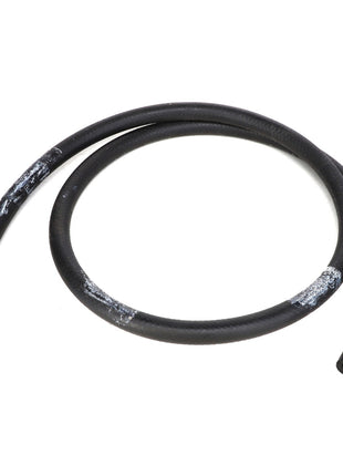 A coiled black rubber hose featuring white markings, identified as AGCO | HYDR. HOSE - AL9031097 from the AGCO brand; no additional product description information is currently available.