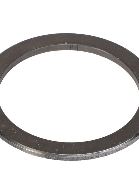 A flat, circular metal washer with a central hole, identified as the AGCO | SPACER - AG707348 by the brand AGCO, is displayed on a white background.