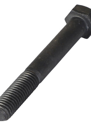 A close-up of the AGCO Hex Cap Screw - Va021100, featuring a black finish and a partially threaded shaft. No current product description available for this product.