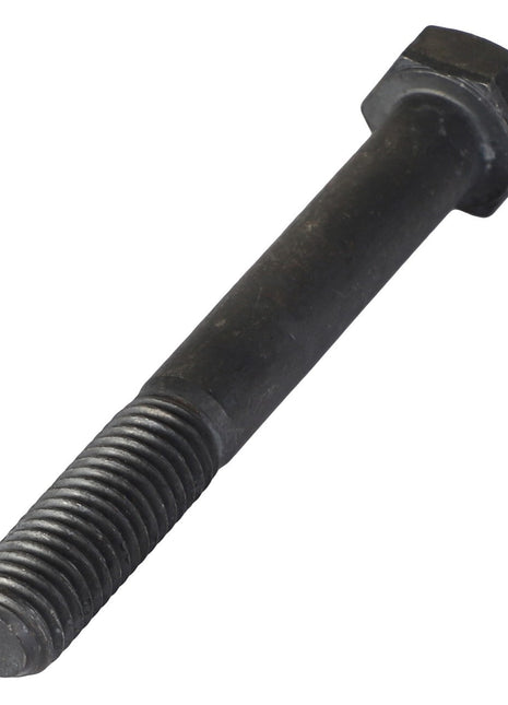 A close-up of the AGCO Hex Cap Screw - Va021100, featuring a black finish and a partially threaded shaft. No current product description available for this product.