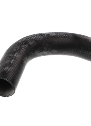 Introducing the AGCO | HOSE - ACP0581760: a black, curved rubber hose with a smooth surface, perfect for all your needs. For any questions or ordering inquiries, don't hesitate to contact our support team.