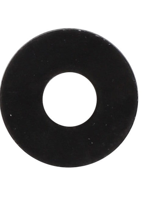 Close-up image of the AGCO Flat Washer - Acw2866190, featuring a black rubber washer with a central hole. The background is white. No current product description information is available.