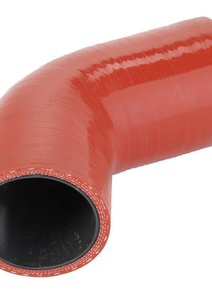 Introducing the AGCO Hose - Acp0421150, a high-quality red 90-degree silicone hose elbow engineered for fluid transfer or air intake in mechanical systems. This premium product from AGCO exceeds expectations in both quality and functionality, offering unmatched performance where no other current descriptions do it justice.
