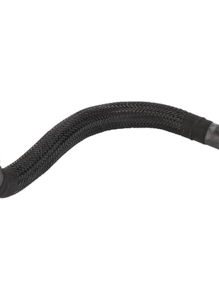 The AGCO | Hose - Acw119350A, a black flexible braided hose featuring metal fittings on both ends, is depicted against a plain white background. No additional product description information is available at this moment.