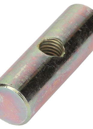 Introducing the AGCO | Knuckle - 4280963M1: a high-quality cylindrical metal rod featuring a centrally threaded hole, perfect for precision fastening applications. More detailed product information is currently unavailable.