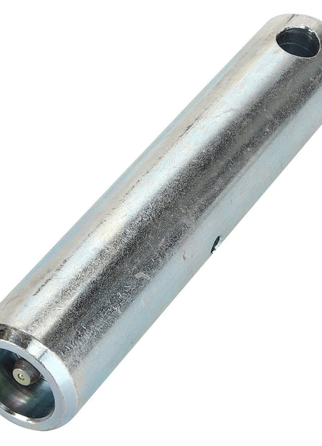 There is no current product description available for the AGCO PIN - AL1116429, a cylindrical metallic tool with holes on either end, likely designed for a specific mechanical or industrial application.