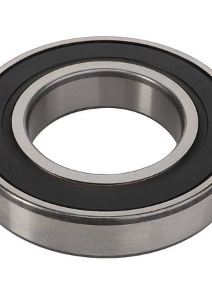 The AGCO Bearing - La28996590 is a metal ball bearing featuring black rubber seals on both sides, commonly utilized to reduce friction in machinery. No further product description is available beyond these characteristics.