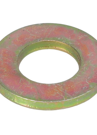 Product Name: AGCO | FLAT WASHER - AG514554
Brand Name: AGCO

Description:
A metallic flat washer with a central hole, featuring a slightly scratched and iridescent surface. No current product description information is available.