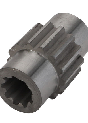 AGCO | SLEEVE - 0.009.7021.0 by AGCO is a metallic gear featuring external vertical teeth and a hollow center. Its cylindrical design has a smooth surface and boasts an industrial appearance, making it perfect for streamlined ordering processes.